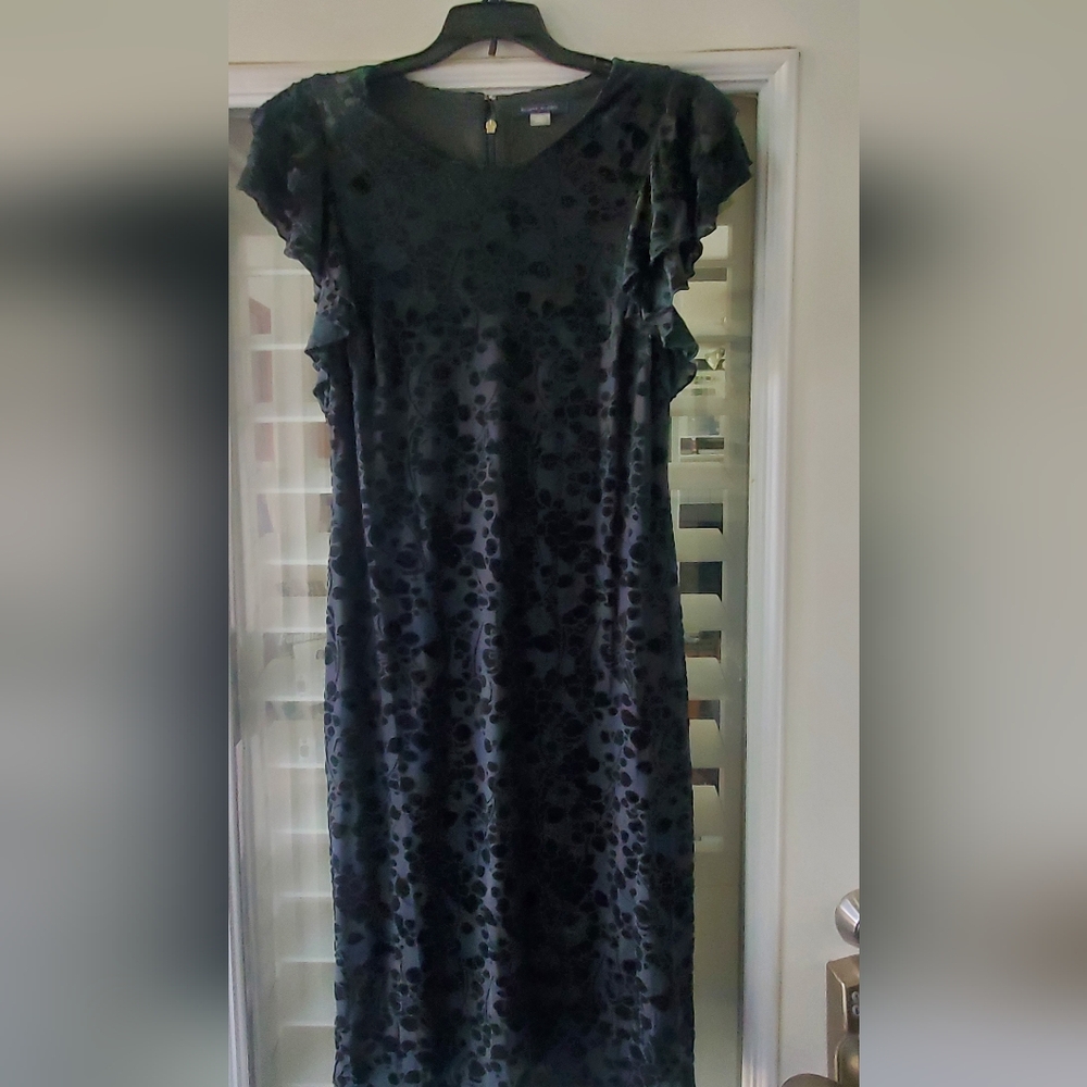 Tommy Hilfiger Black/Green Floral Midi Dress